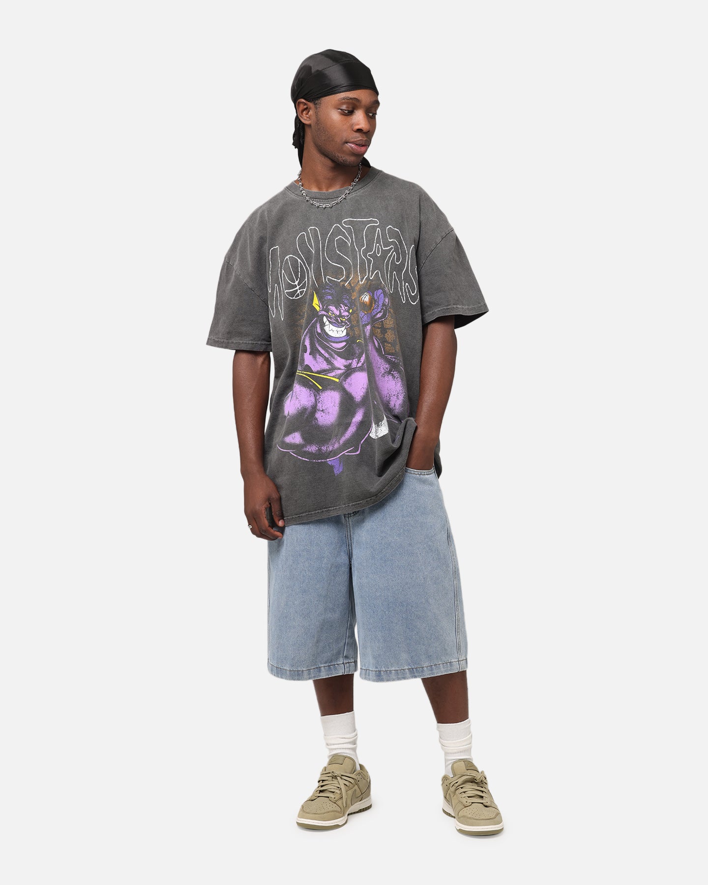 73Studio X Space Jam Monstars Heavyweight Vintage T-Shirt Black