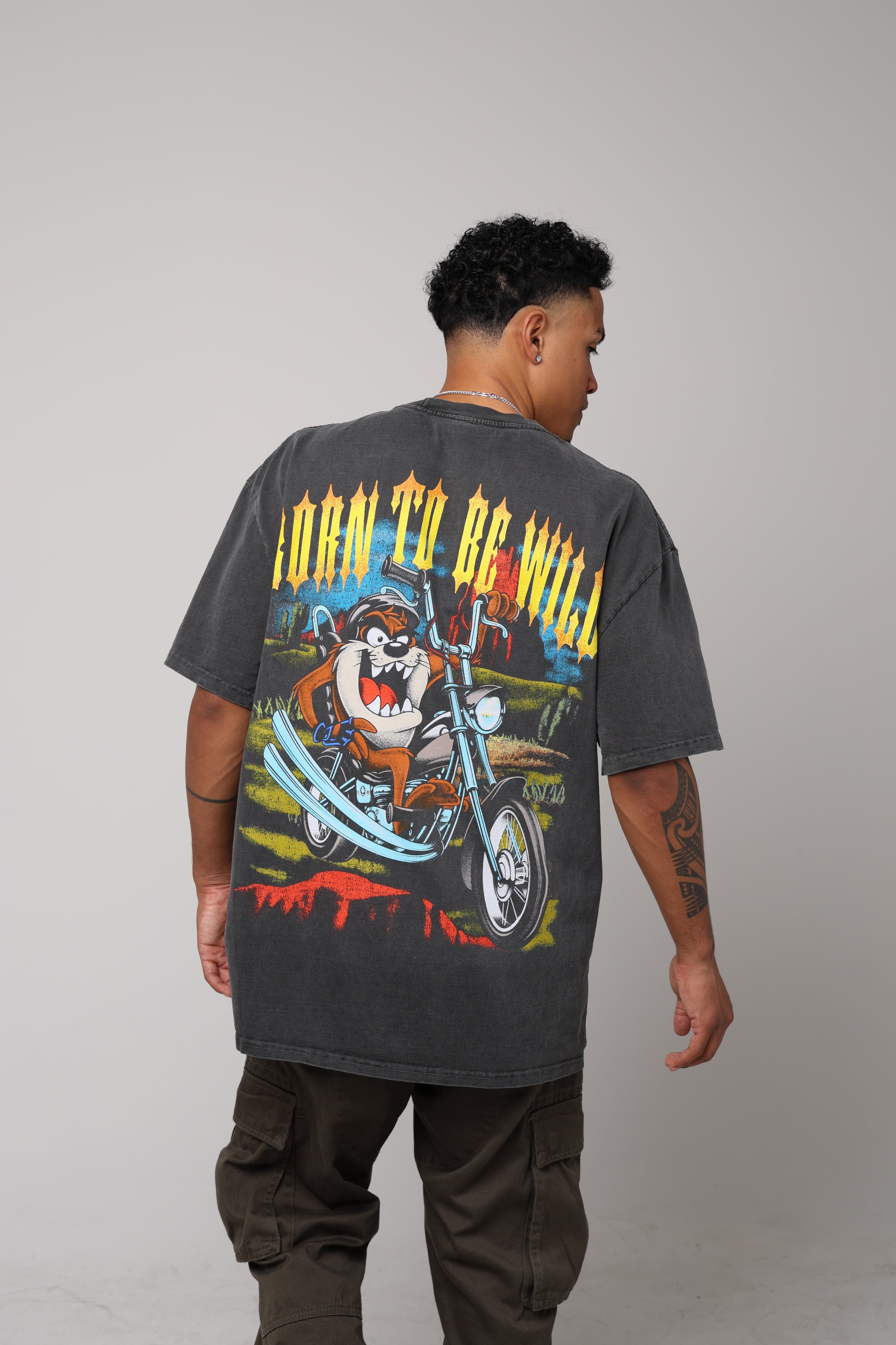 American Thrift X Looney Tunes Taz Motorcycles Heavyweight Vintage