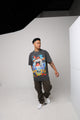 American Thrift X Looney Tunes Taz Motorcycles Heavyweight Vintage T-Shirt Black Wash
