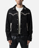 MNML Suede Collared Jacket Black