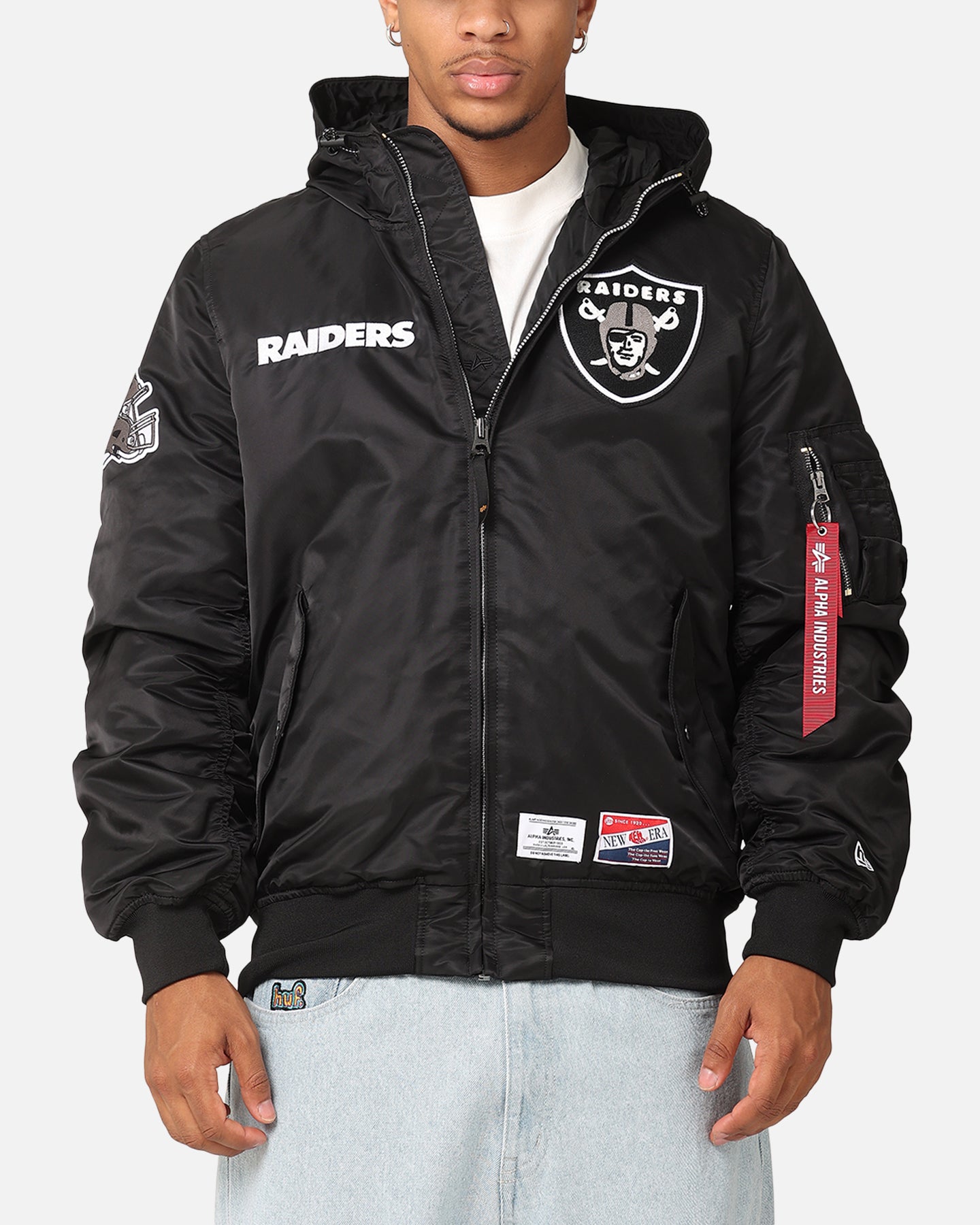 New Era Las Vegas Raiders Alpha Industries L-2B Hooded Bomber