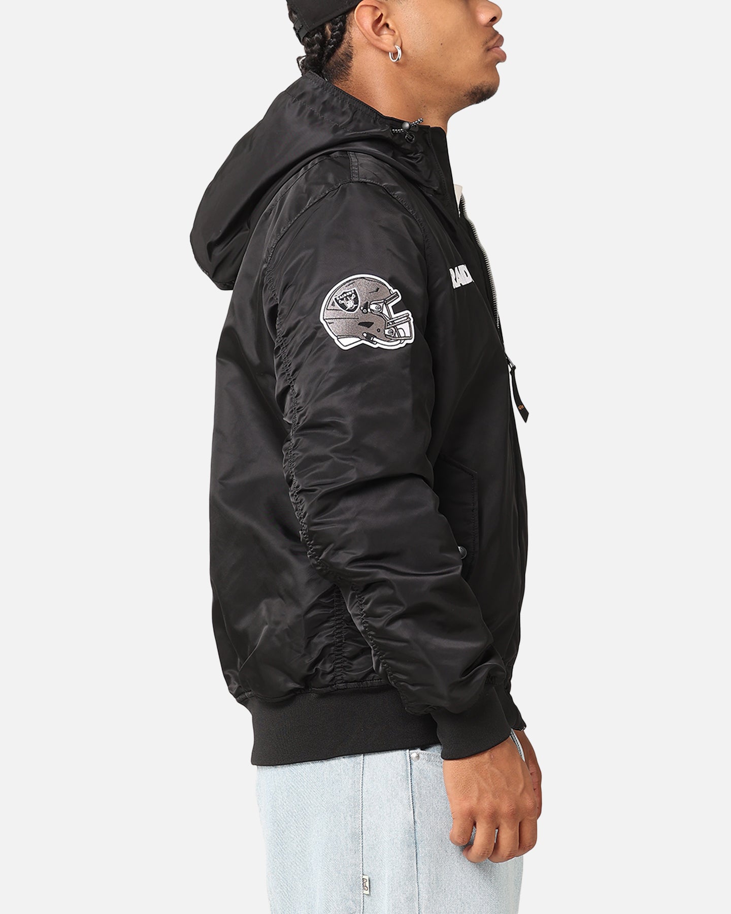 New Era Las Vegas Raiders Alpha Industries L-2B Hooded Bomber