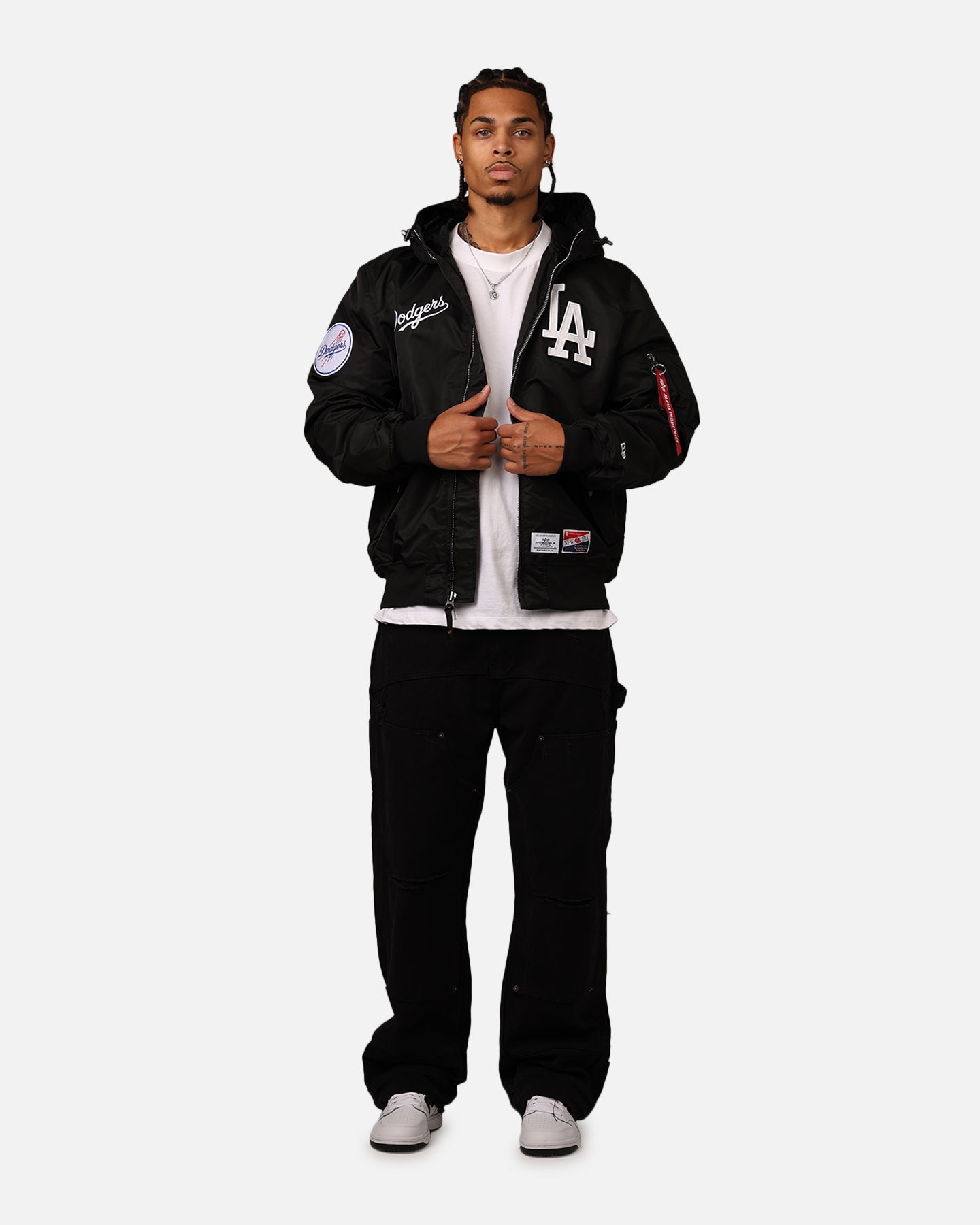 New Era Los Angeles Dodgers Alpha Industries L-2B Hooded Bomber
