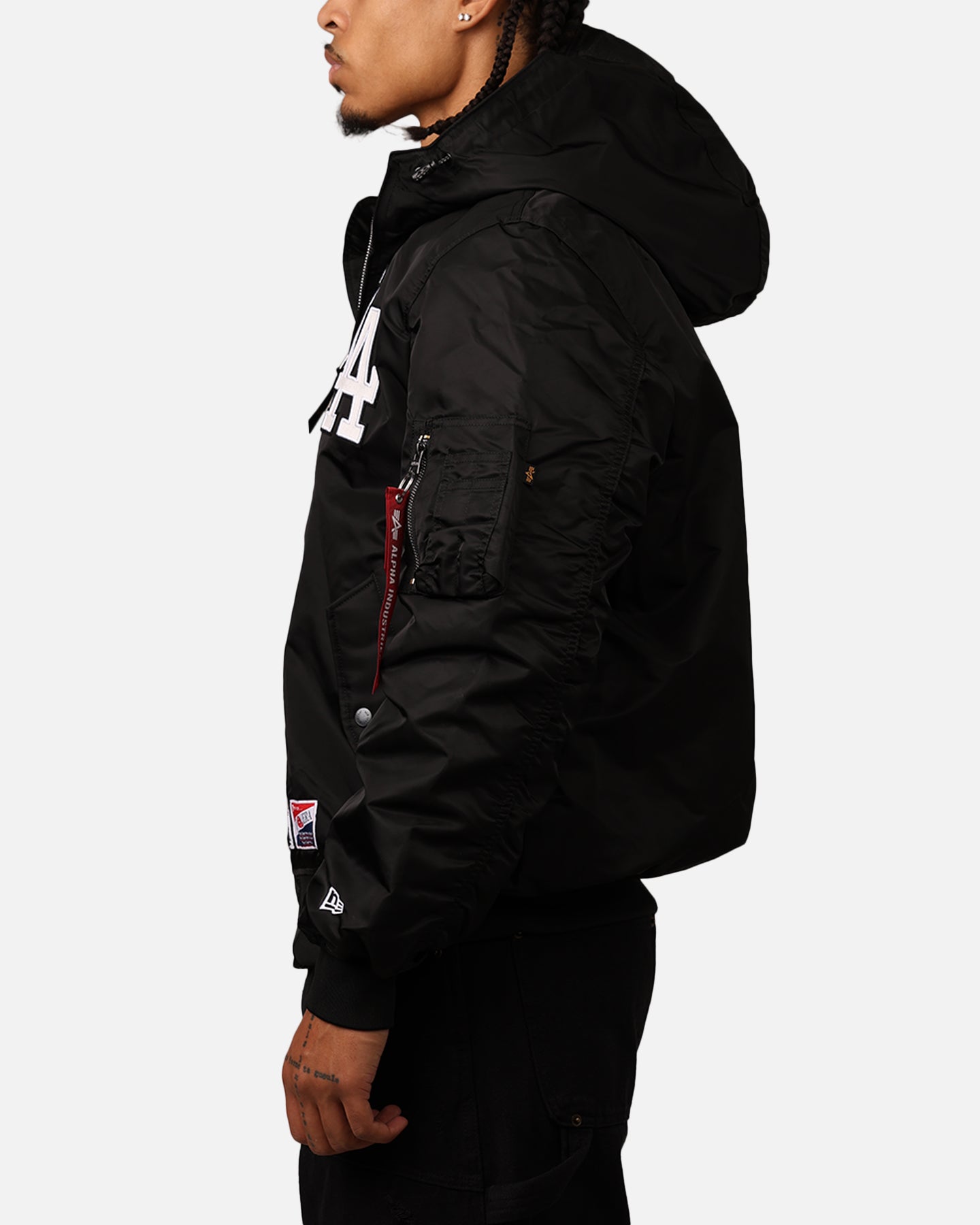 New Era Los Angeles Dodgers Alpha Industries L-2B Hooded Bomber