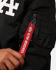 New Era Los Angeles Dodgers Alpha Industries L-2B Hooded Bomber Jacket Black