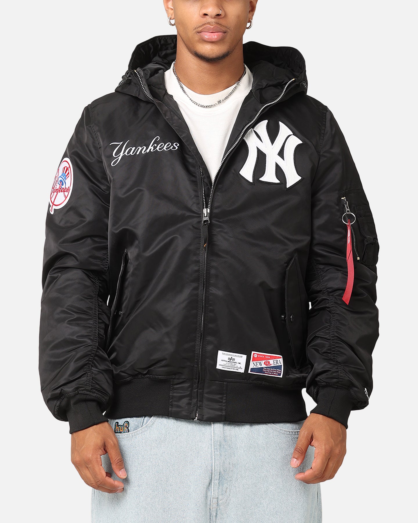 NewYork Industrie-ニューヨークインダストリー　アウター（黒） NEW YORK YANKEES X ALPHA INDUSTRIES X NEW ERA N-3B ALTITUDE MOD