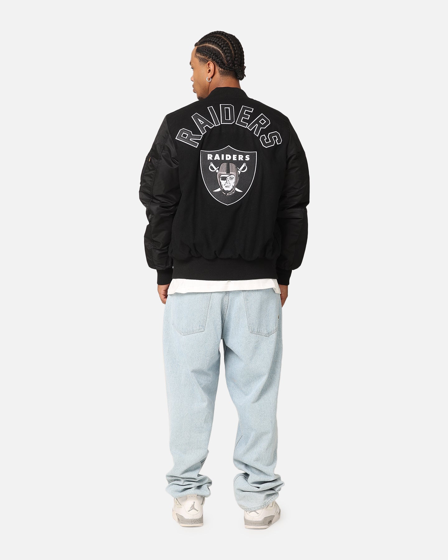 New Era Las Vegas Raiders Alpha Industries MA-1 Wool Varsity