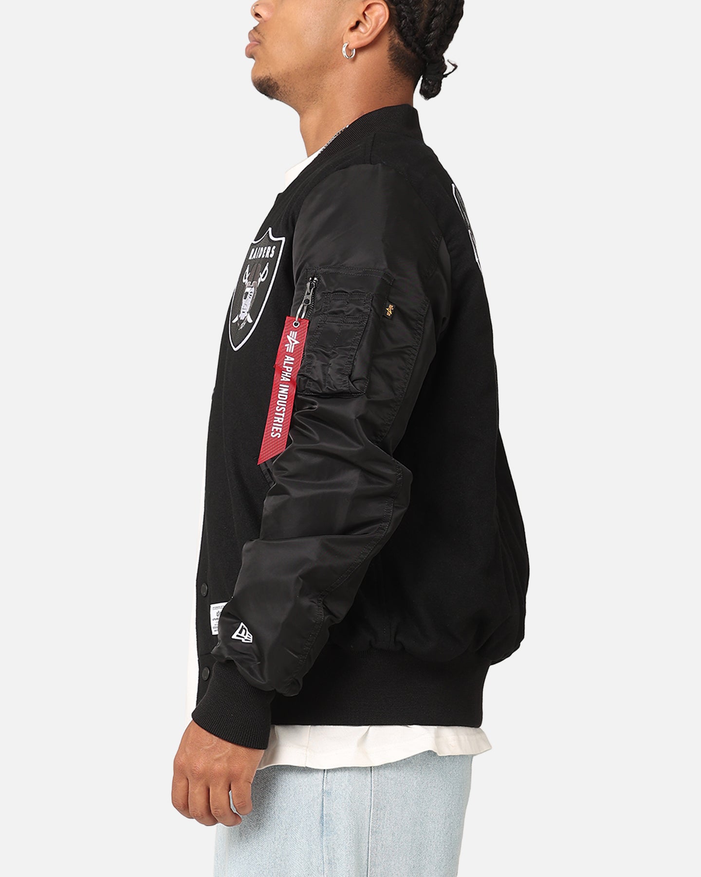 New Era Las Vegas Raiders Alpha Industries MA-1 Wool Varsity