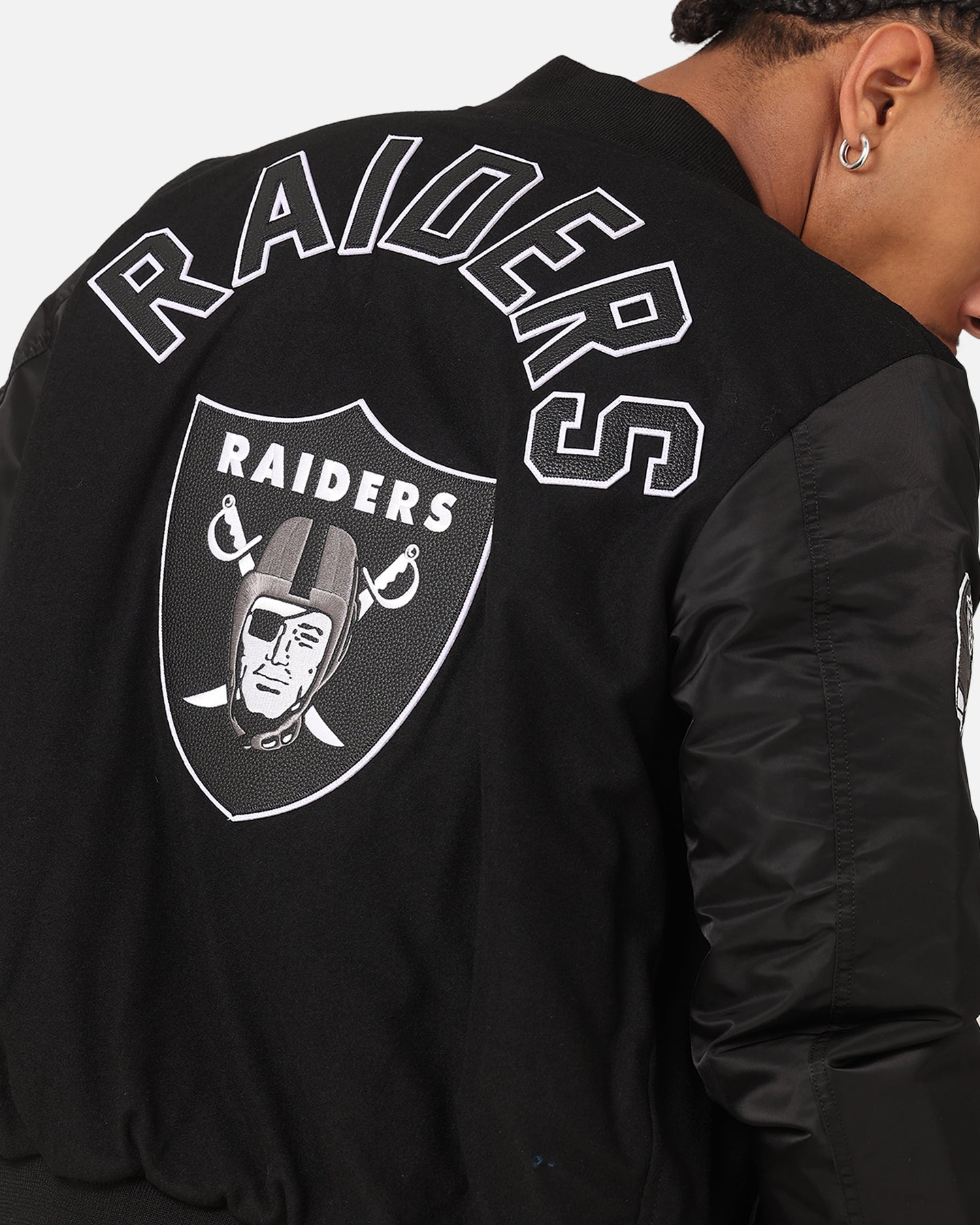 New Era Las Vegas Raiders Alpha Industries MA-1 Wool Varsity