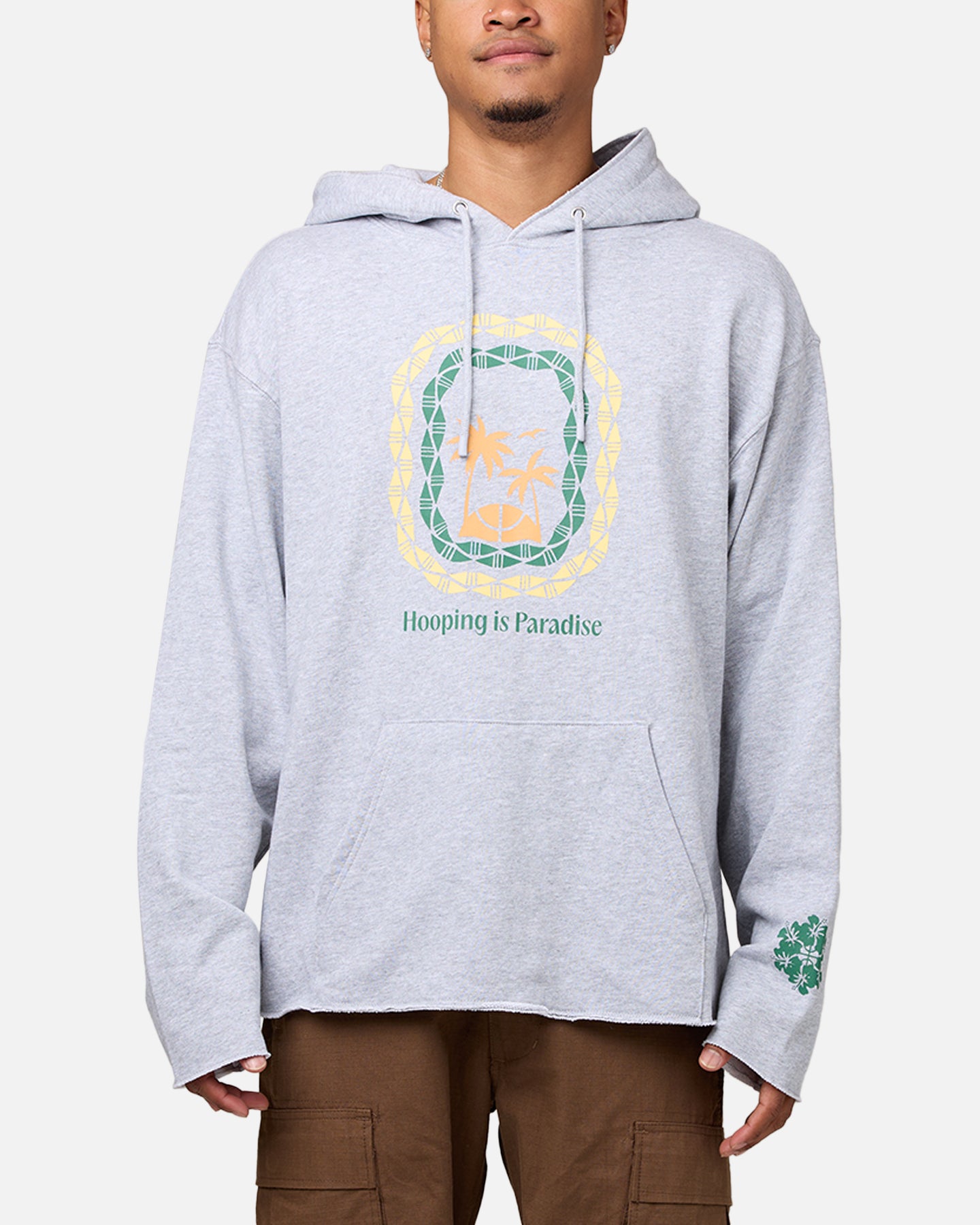 Overtime Paradise Palms Hoodie Grey | Culture Kings US