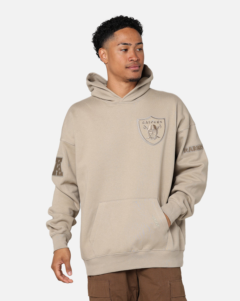 Pro Standard Las Vegas Raiders Drop Shoulder Hoodie Taupe