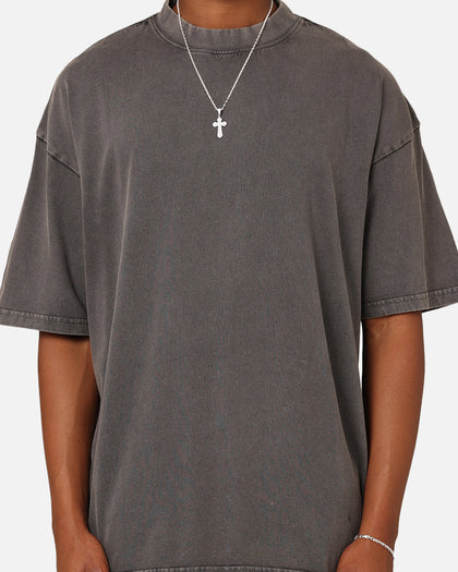 Culture Kings Oversized Blank T-Shirt Washed Charcoal