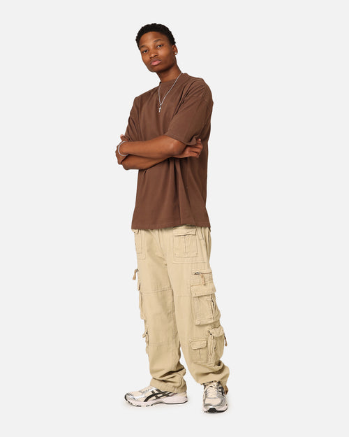 Culture Kings Oversized Blank T-Shirt Brown