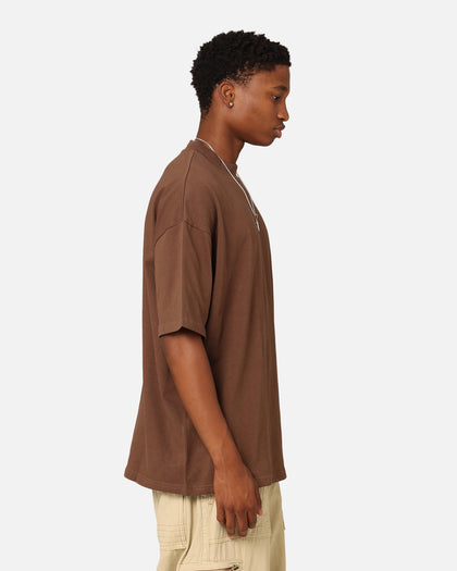 Culture Kings Oversized Blank T-Shirt Brown