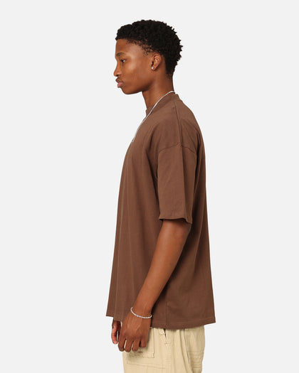 Culture Kings Oversized Blank T-Shirt Brown