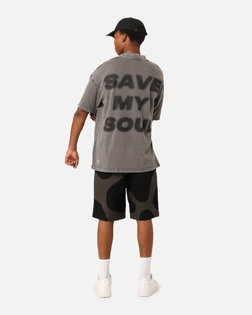 Saint Morta Save My Soul T-Shirt Washed Charcoal