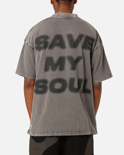 Saint Morta Save My Soul T-Shirt Washed Charcoal