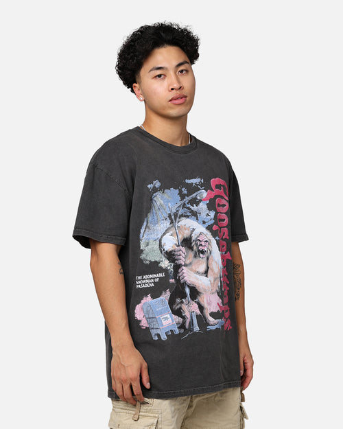 73Studio X Goosebumps Abominable Snowman Heavyweight T-Shirt Black Wash