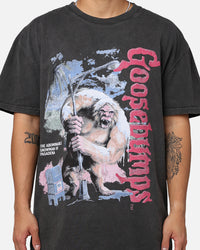73Studio X Goosebumps Abominable Snowman Heavyweight T-Shirt Black Wash