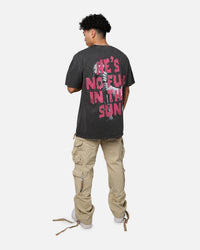 73Studio X Goosebumps Abominable Snowman Heavyweight T-Shirt Black Wash
