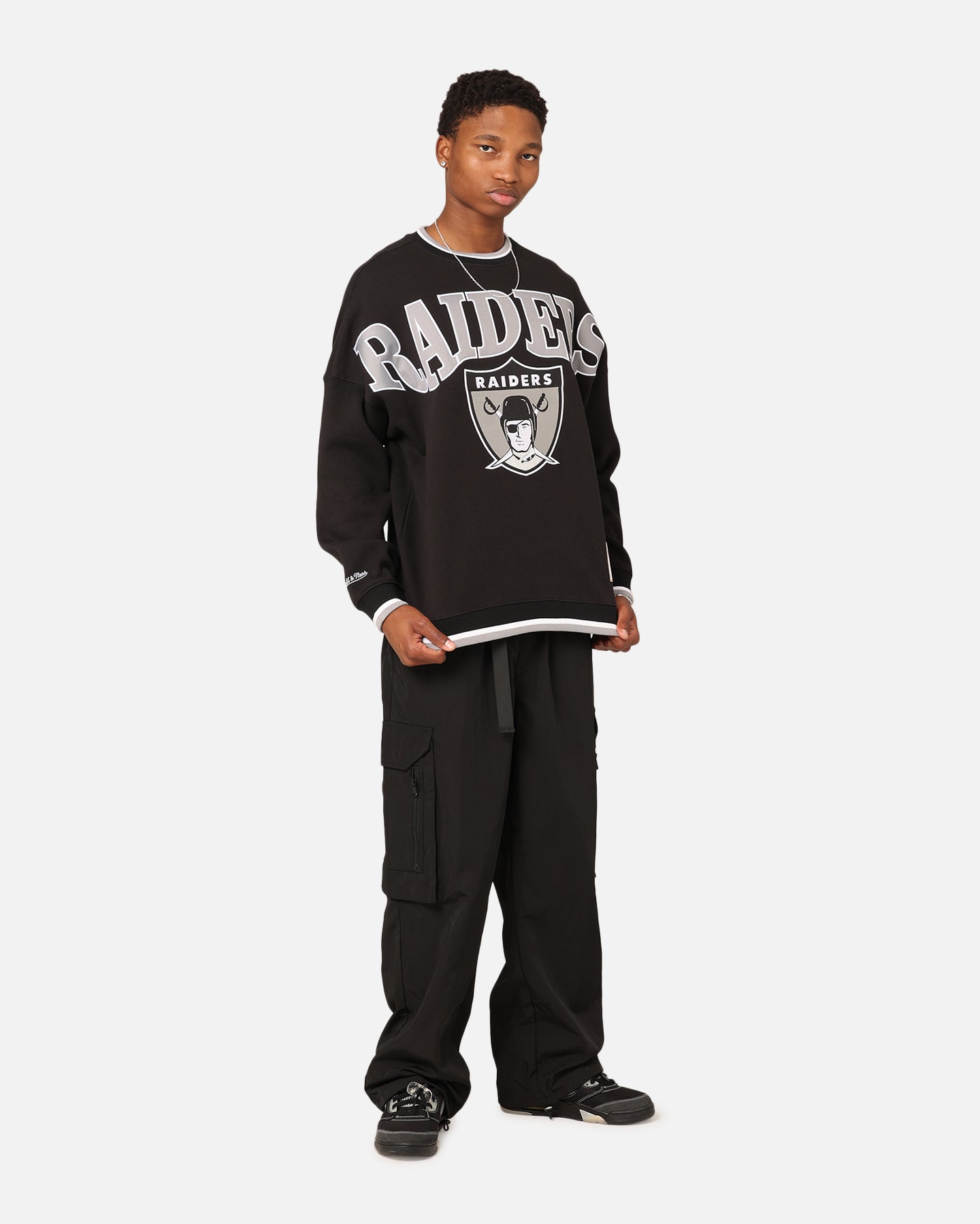Mitchell & Ness Oakland Raiders Shooting Crewneck Black | Culture