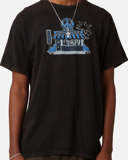 Goat Crew Design Studios Peace T-Shirt Black Wash