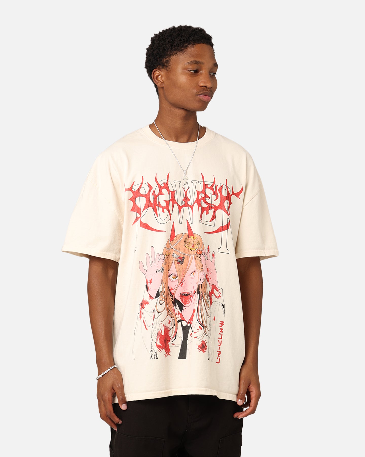 73Studio X Chainsaw Man Power Heavyweight T-Shirt Off White