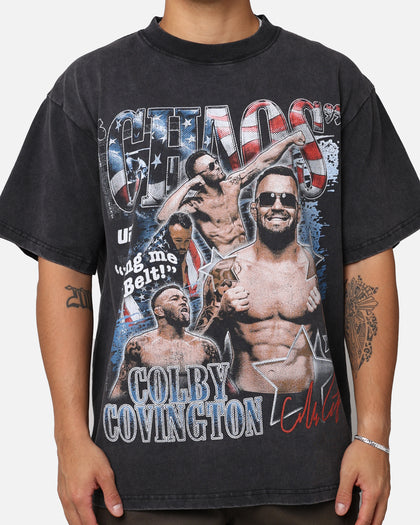 UFC By Goat Crew Colby Covington Belt Vintage T-Shirt Washed Black