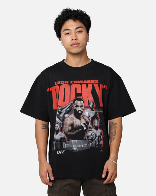 UFC By Goat Crew Leon "Rocky" Edwards Vintage T-Shirt Washed Black