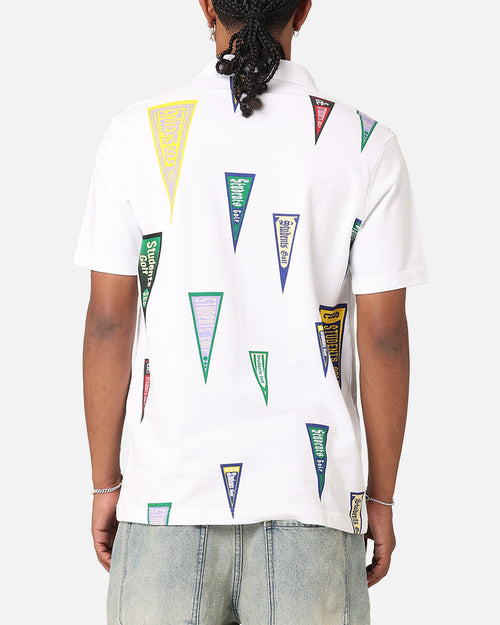 Students Golf Harris Pique Short Sleeve Polo Shirt White