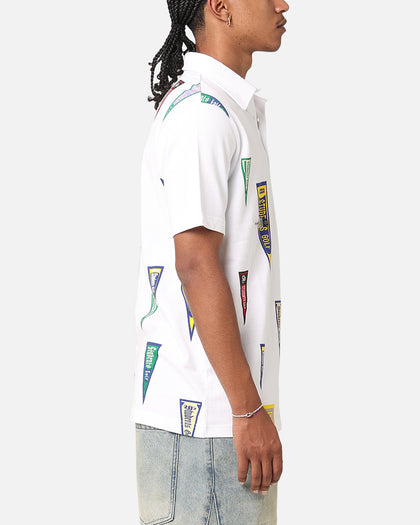 Students Golf Harris Pique Short Sleeve Polo Shirt White