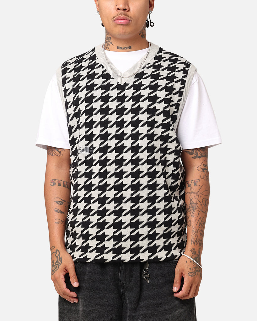 Students Golf Layne Houndstooth Sweater Vest Grey Culture Kings US - Main Image