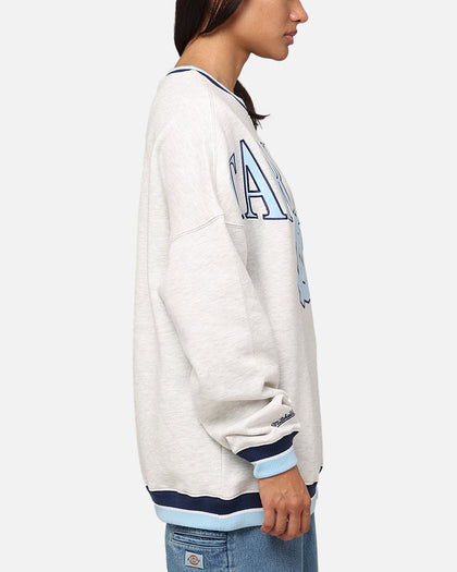 Mitchell & Ness North Carolina Tar Heels Shooting Crewneck Silver Marle