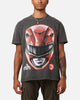 American Thrift X Power Rangers Red Ranger Big Head Heavyweight Vintage T-Shirt Black Wash