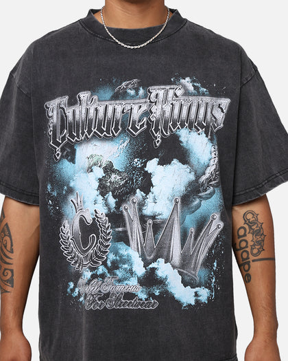 Culture Kings Crown T-Shirt Washed Black