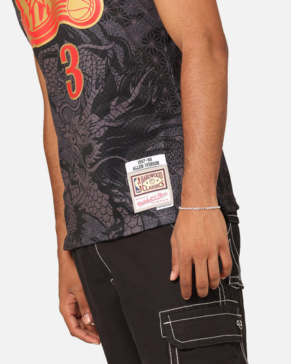 Mitchell & Ness Philadelphia 76ers Allen Iverson '97-98 Year of the Dragon Swingman Jersey Black/Red