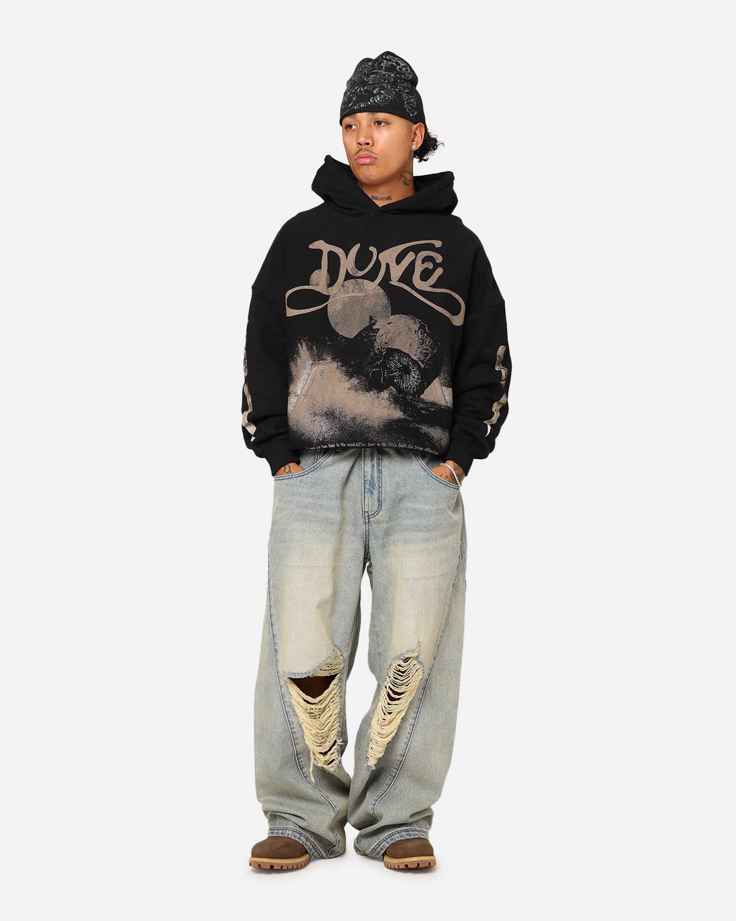 73Studio X Dune Heavyweight Hoodie Black | Culture Kings US