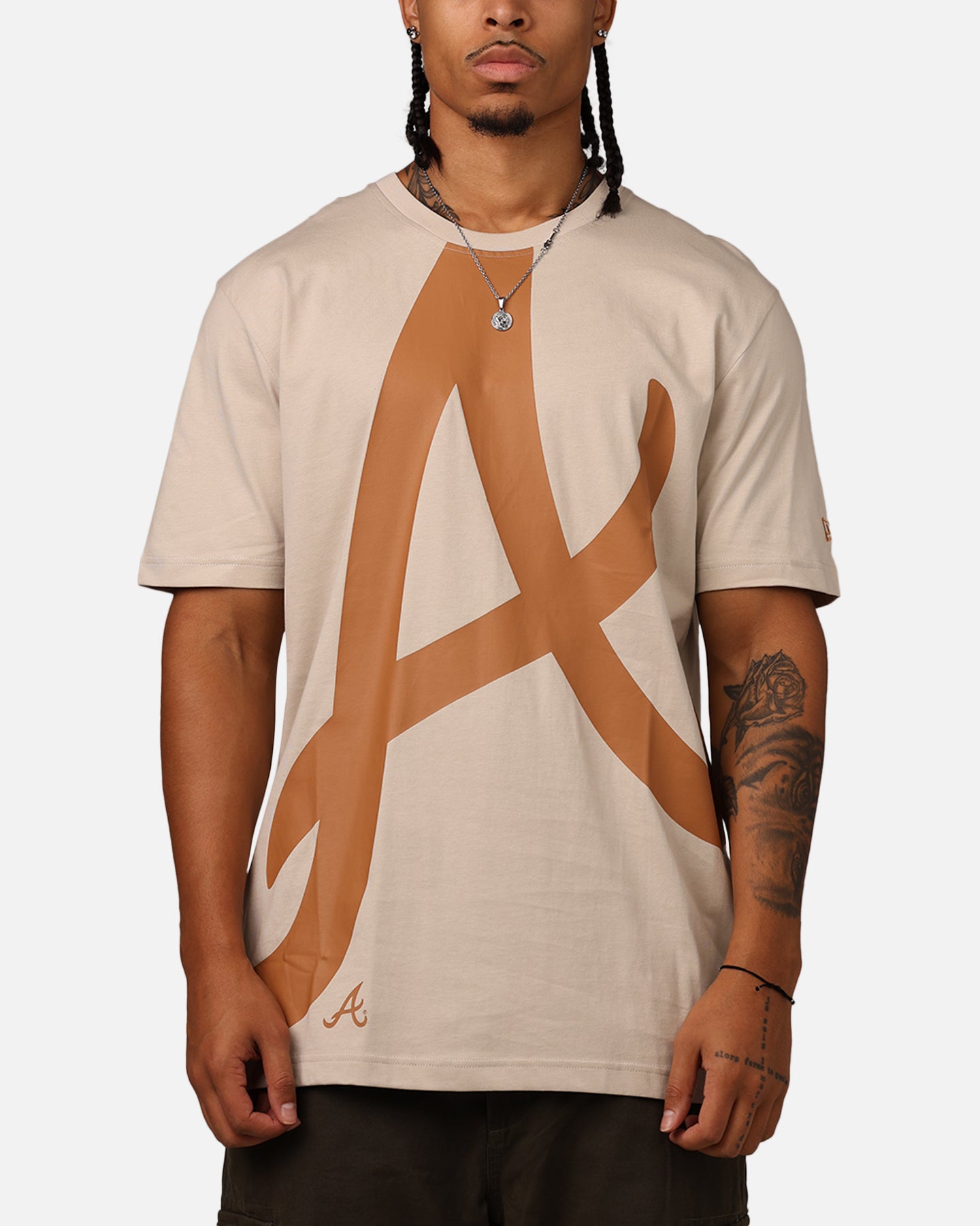 New Era Atlanta Braves Colour Pack T-Shirt Light Beige | Culture