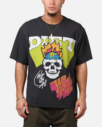 Diet Starts Monday World On Fire T-Shirt Washed Black