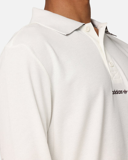 Adidas Long Sleeve Polo Shirt Off White