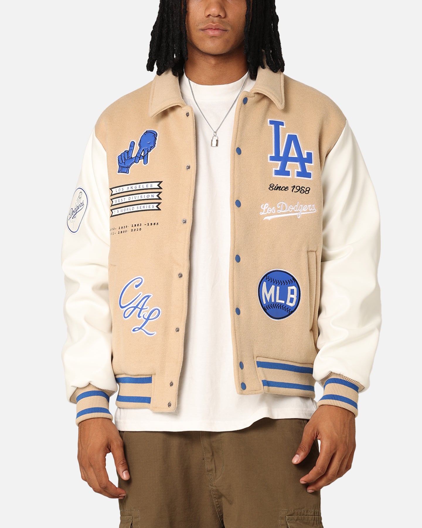 Majestic Athletic Los Angeles Dodgers City PU Melton Letterman