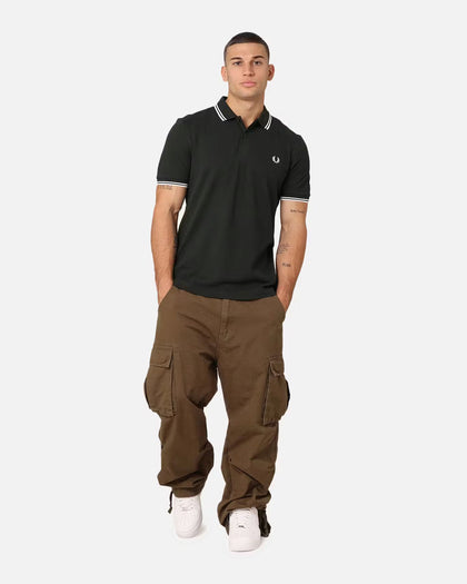 Fred Perry Twin Tipped Polo Shirt Night Green/Snow White