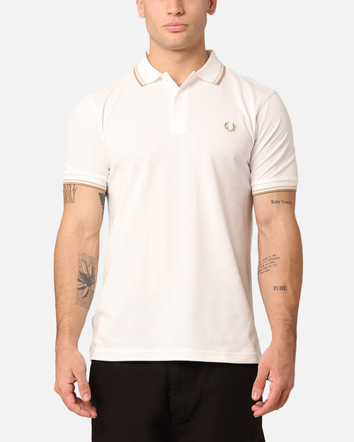 Fred Perry Twin Tipped Polo Shirt Snow White/Oat