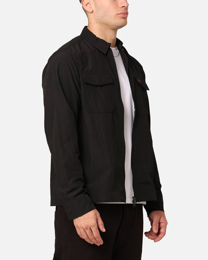 Fred Perry Zip Overshirt Jacket Black
