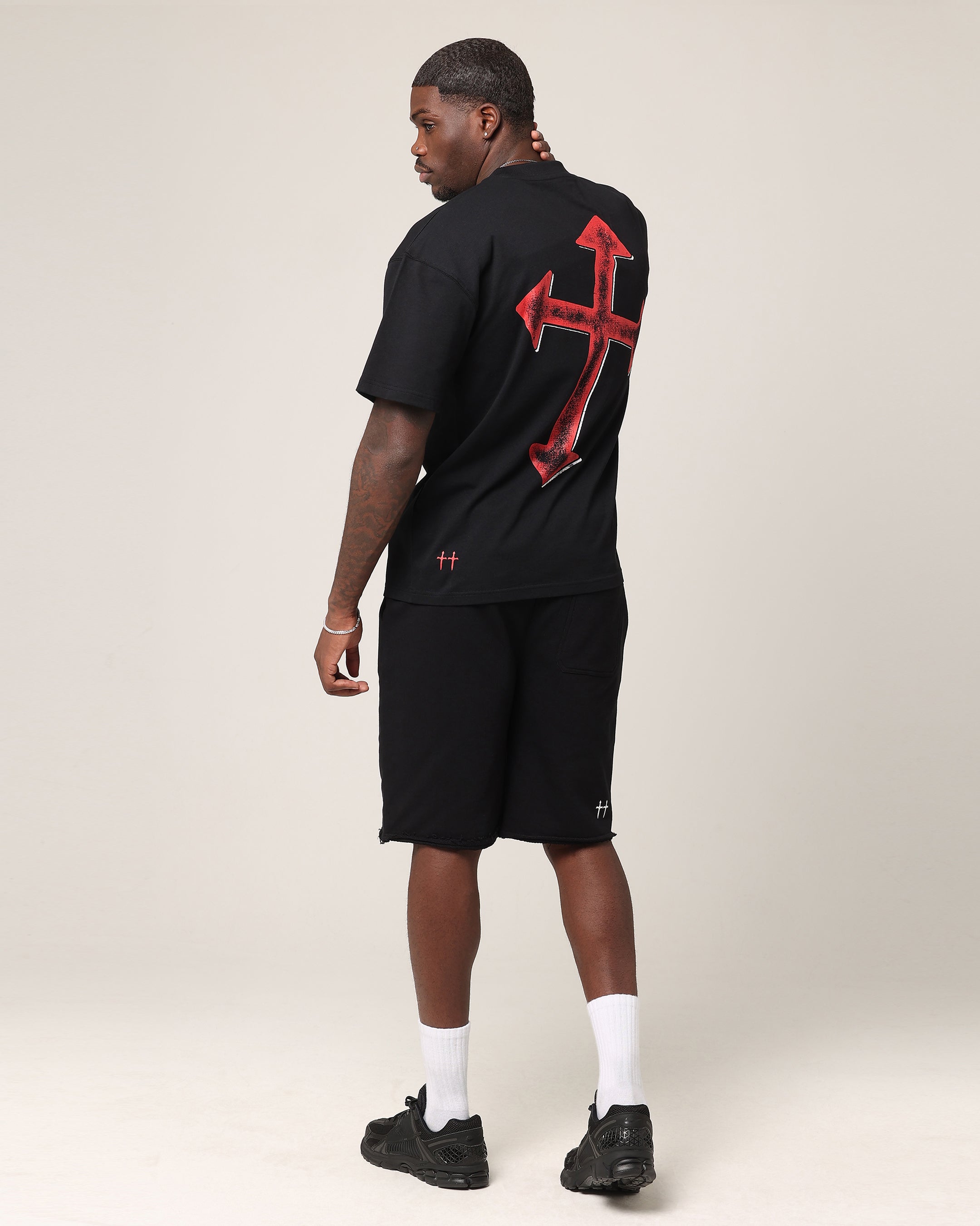 Saint Morta Ssix Drop Shoulder T-Shirt Black | Culture Kings US