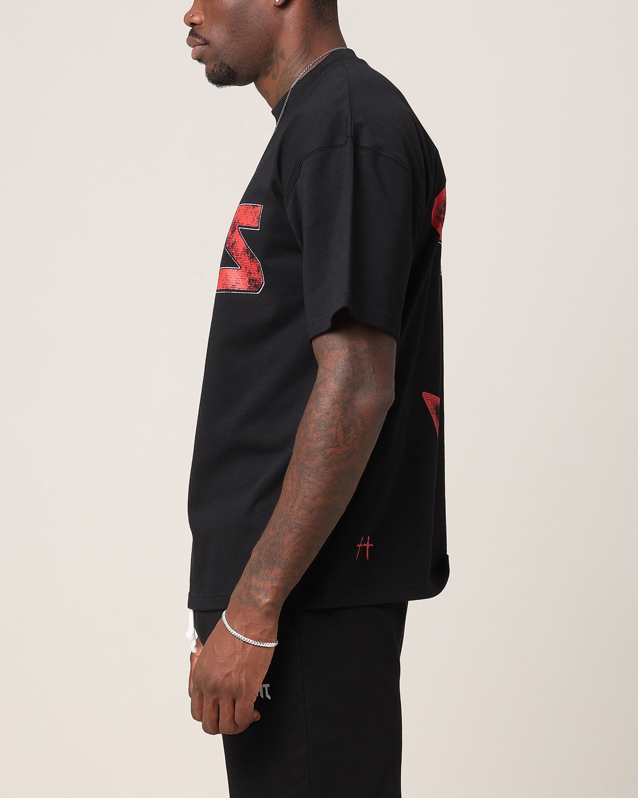 Saint Morta Ssix Drop Shoulder T-Shirt Black | Culture Kings US