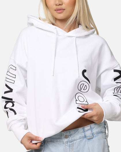 Calvin Klein Blocking Graphic Hoodie Bright White