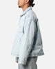 Calvin Klein Denim Pop Over Quarter Zip Jacket Light Blue