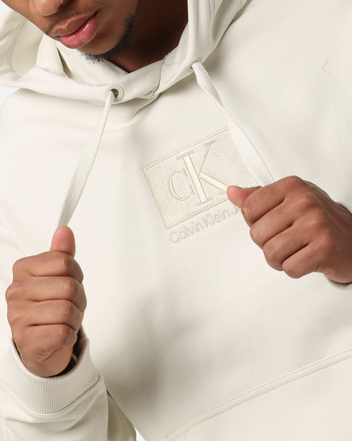 Calvin Klein Embroidery Patch Hoodie Icicle