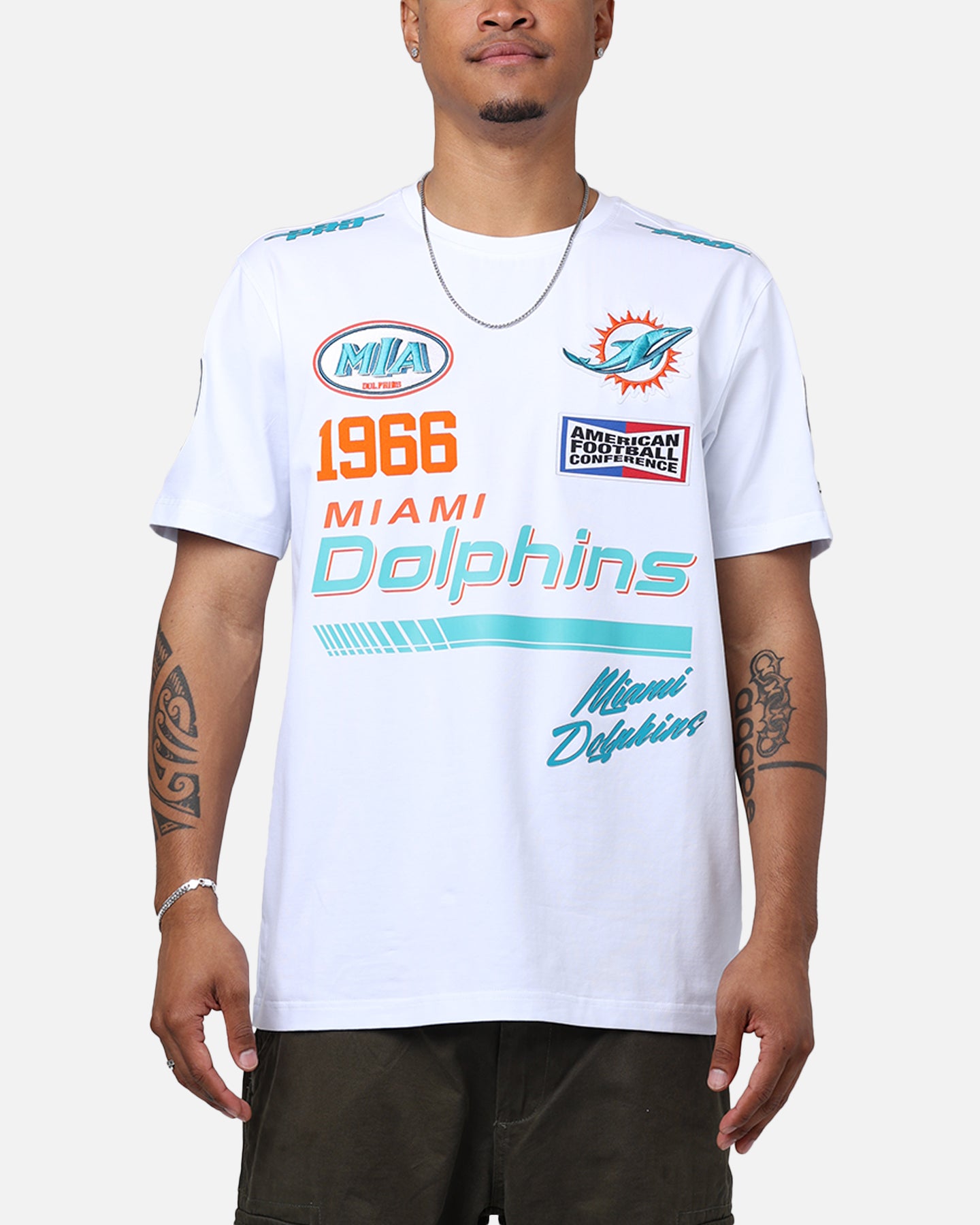Pro Standard Miami Dolphins Fast Lane SJ T-Shirt White | Culture